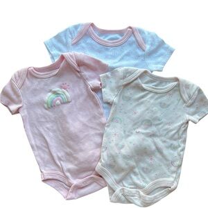 Baby Views Onesies Set of 3 Baby Girl Pink 3-6 Months